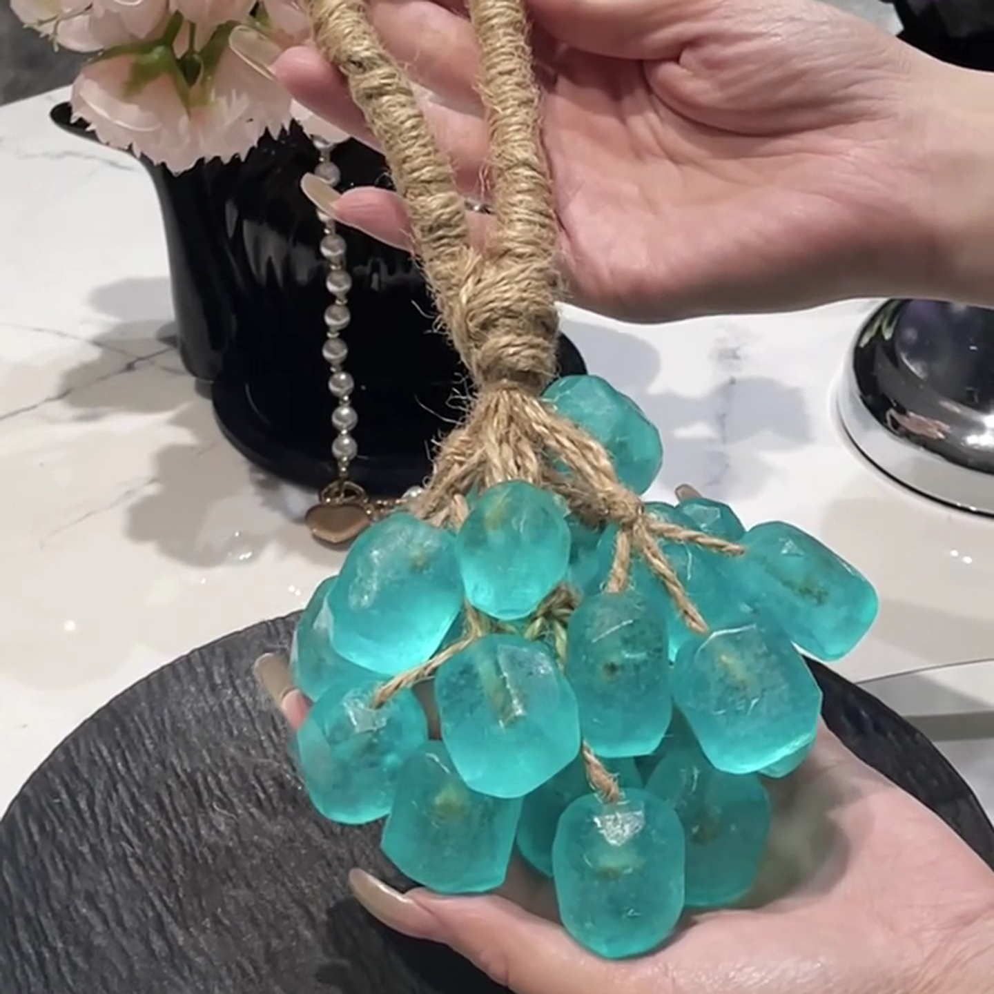 自制水晶葡萄香皂整串diy手工材料包洗手台装饰摆件手礼洗脸洗澡