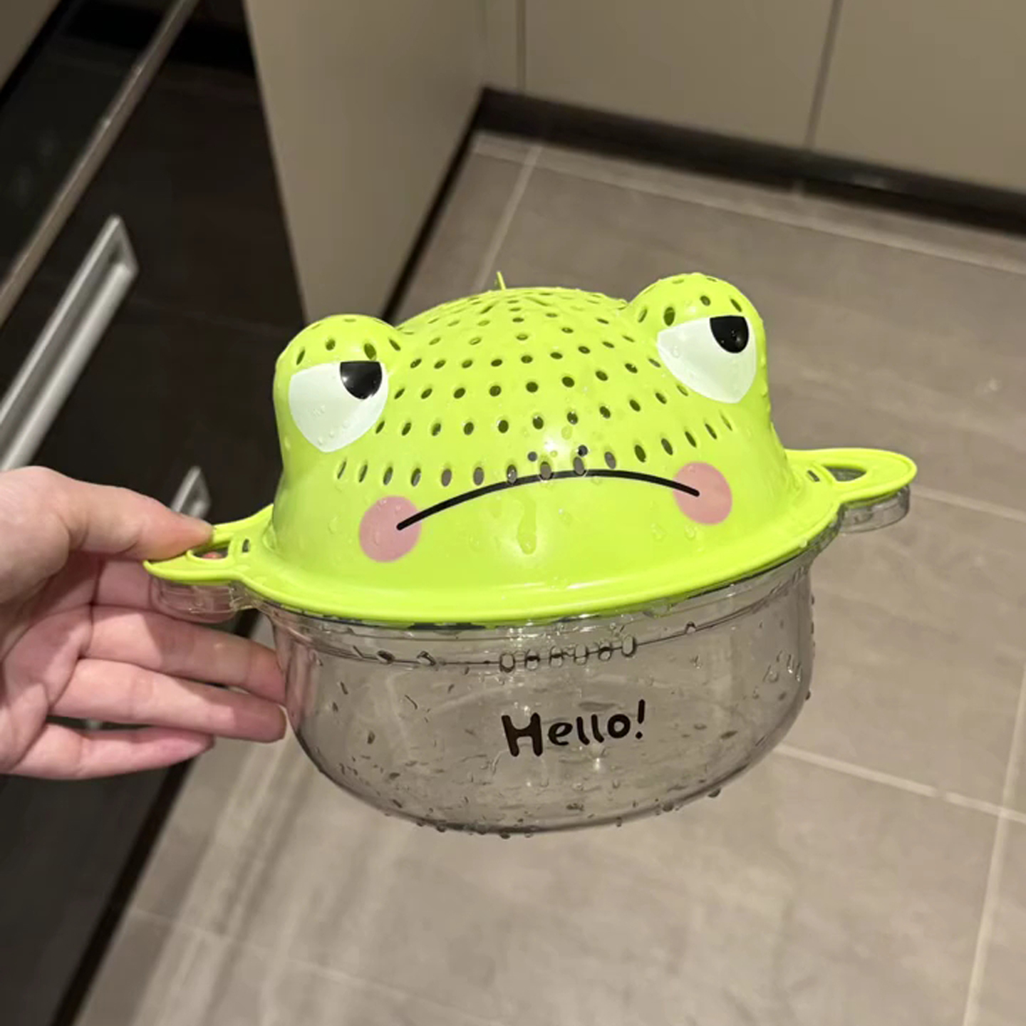 卡通青蛙沥水蔬菜加大二合一洗菜厨房家用客厅果篮水果菜篮子简易