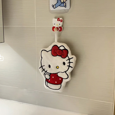 哈喽kitty擦手巾挂式可爱毛巾厨房卫生间浴室超强吸水加厚高颜值