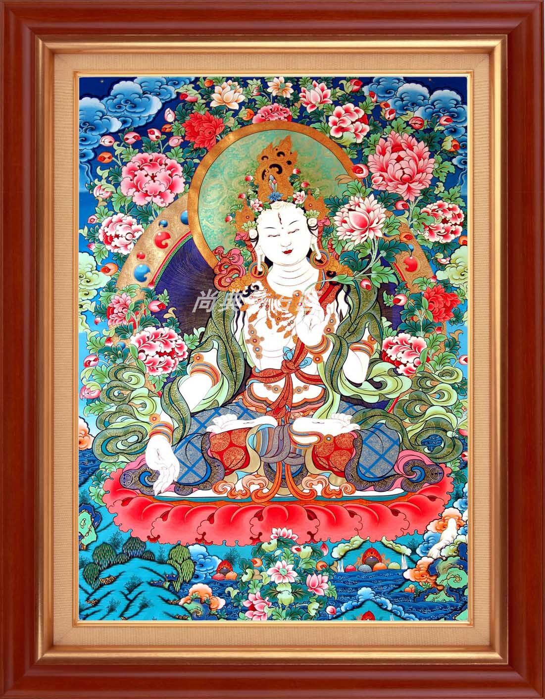 佛堂佛系DIY方钻满钻钻石画砖石绣唐卡白度母贴钻点钻十字绣带钻