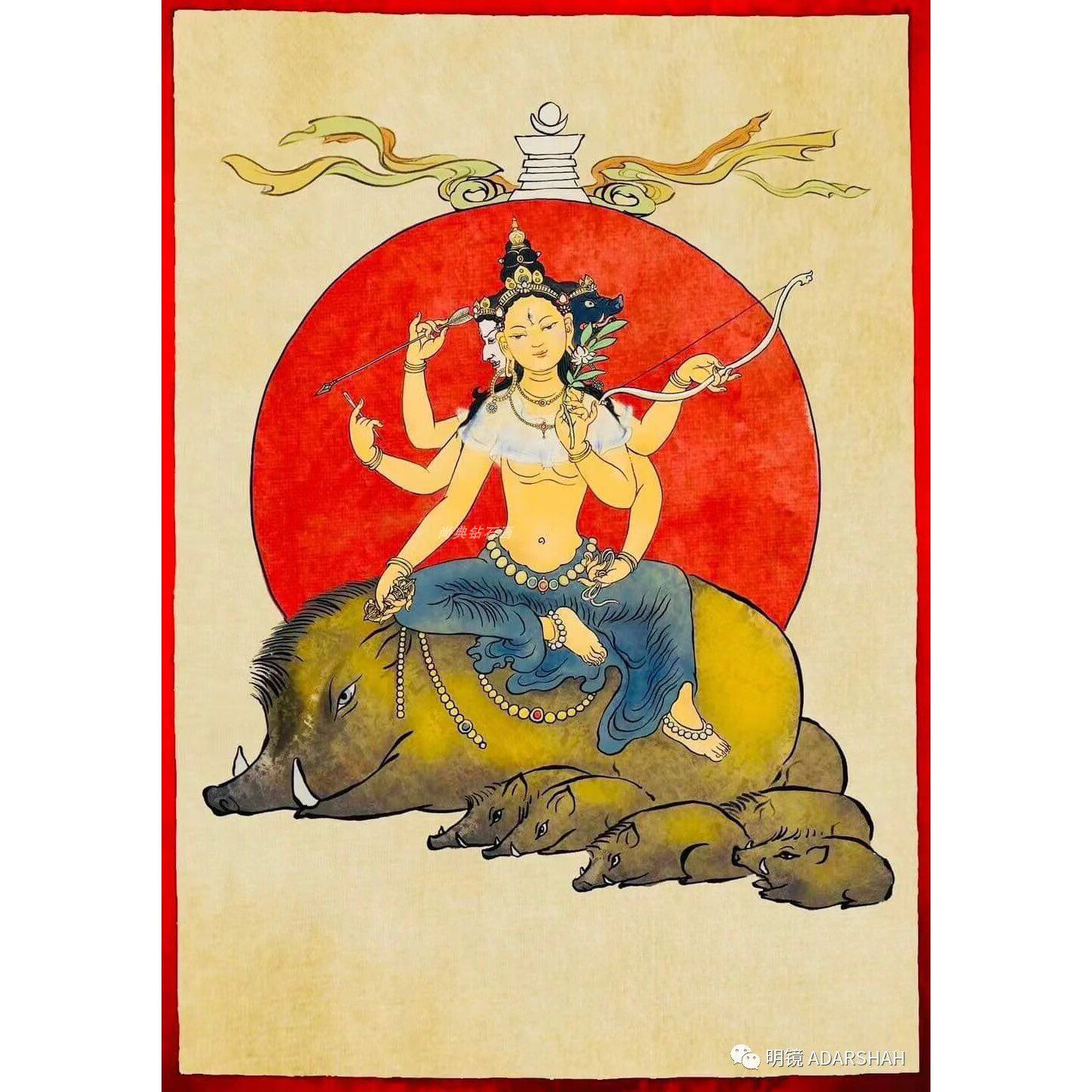 2025新款古典DIY方钻满钻钻石画钻石绣手工贴钻十字绣唐卡佛母