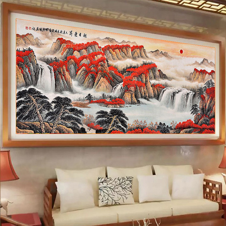 diy客厅贴钻画砖石秀十字绣