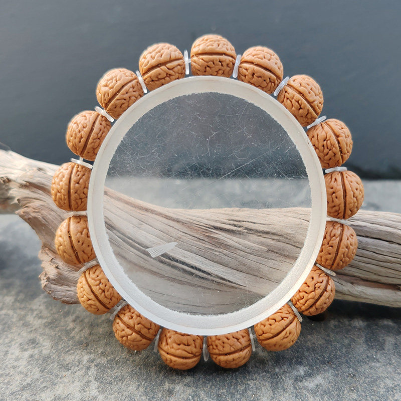 三易缘圆润蚂蚁纹小金豆天然野生同树柳叶脐脑纹桃核菩提文玩手串