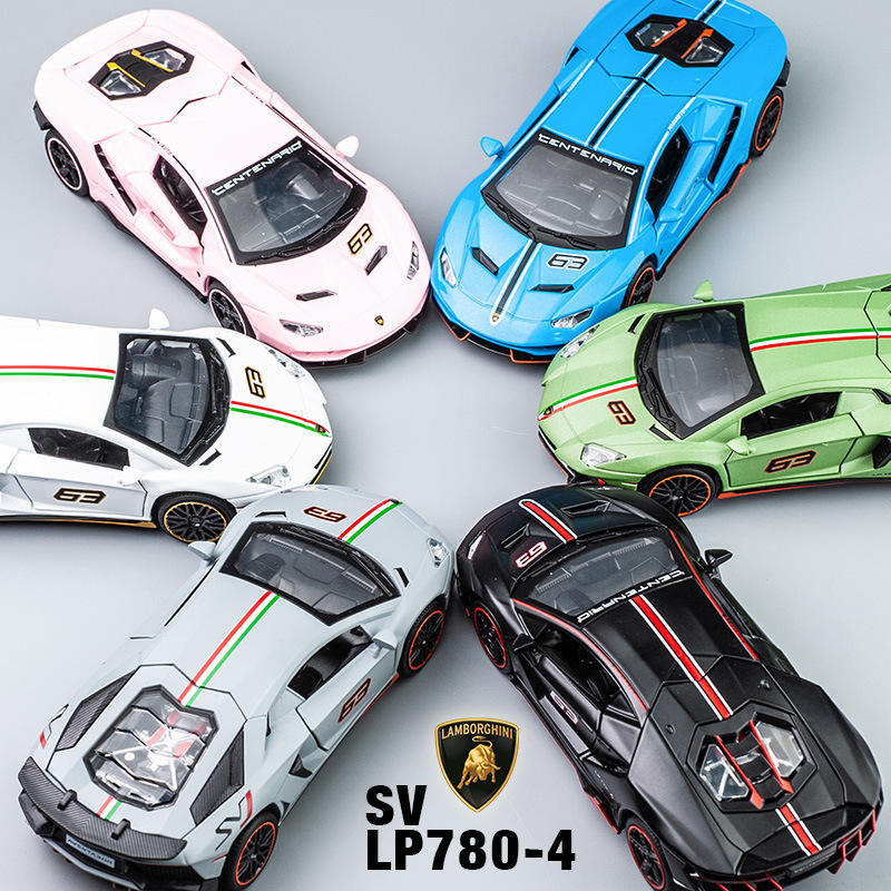 新款 建元仿真1:32声光合金汽车模型兰博LP780基尼车摆件玩具赛车
