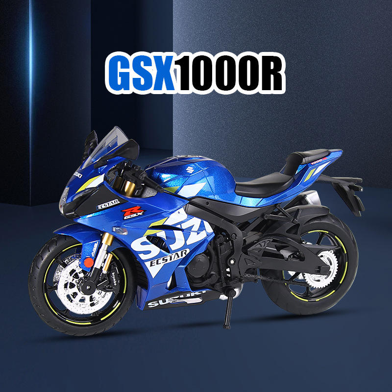 1:12铃木GSX1000R合金摩托车模型仿真机车摆件儿童玩具礼物