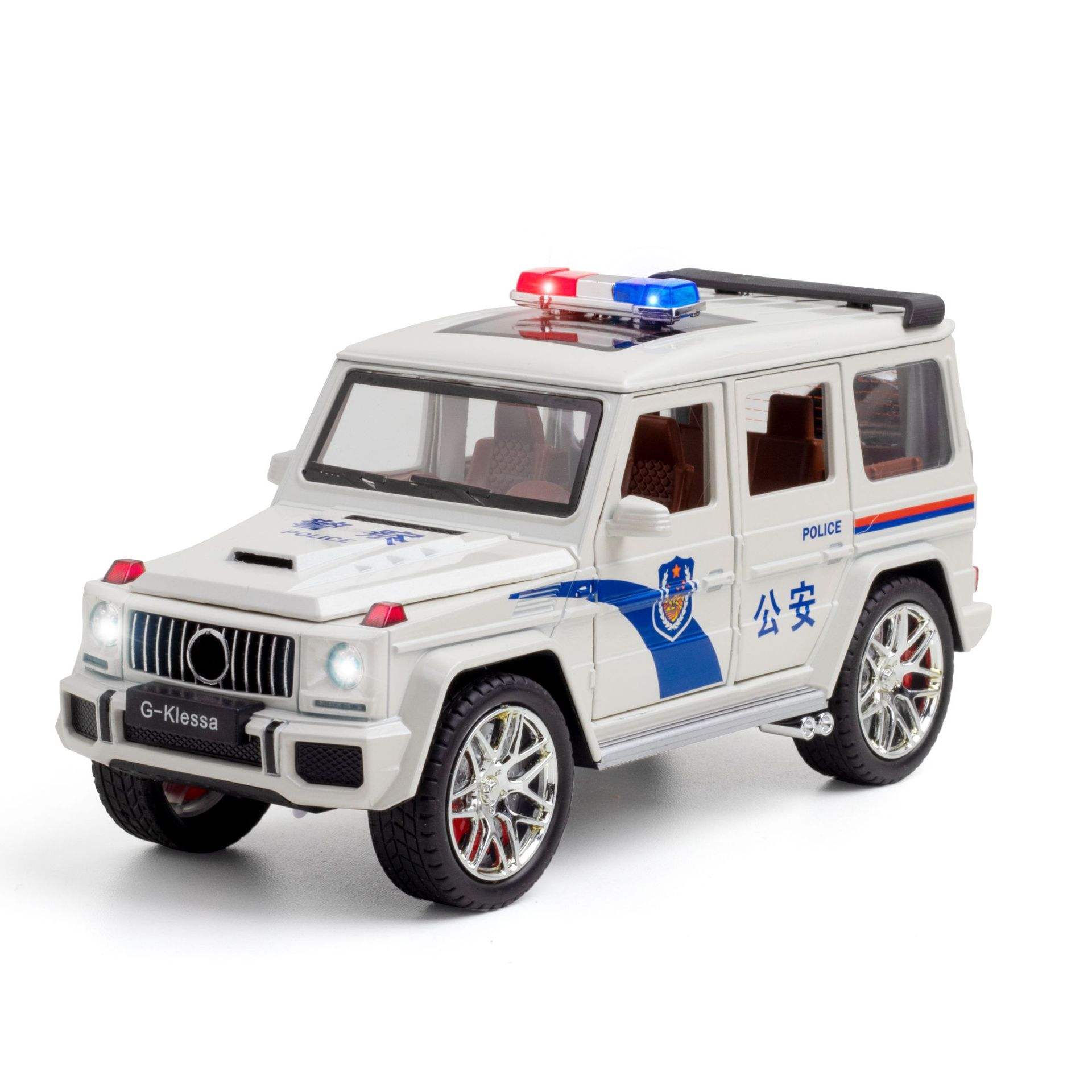 新款 1:24奔驰G63合金汽车模型声光越野警车儿童玩具摆件澄海
