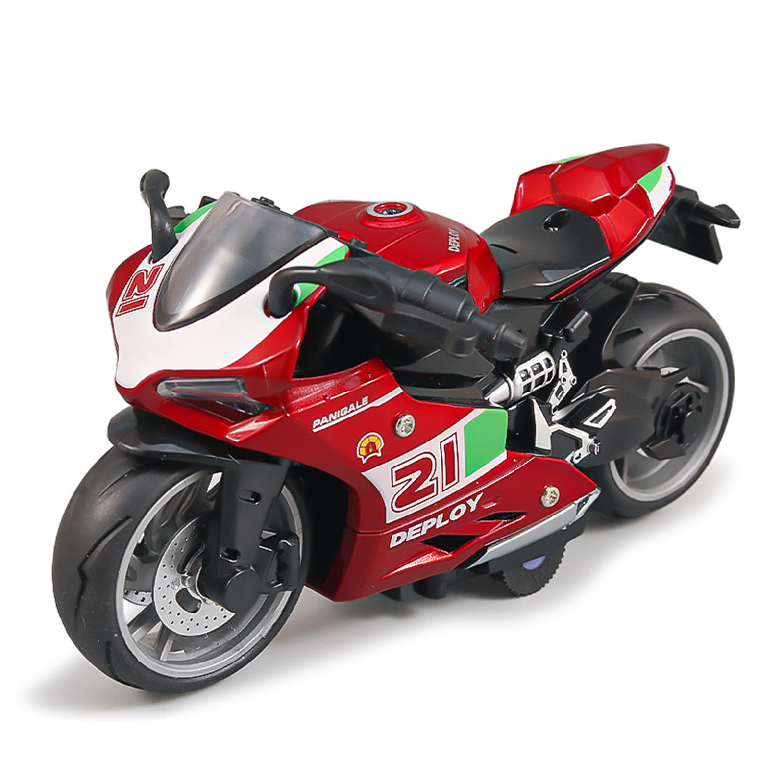 新款 仿真合金1:14杜卡迪摩托车儿童玩具摆件声光点火机车模型