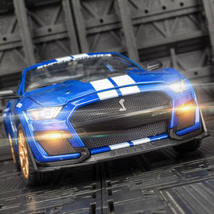 新款 仿真野马GT500合金跑车模型汽车摆件收藏金属玩具车 建元