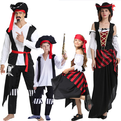 万圣节服装成人男女cosplay化妆舞会表演演出加勒比海盗船长衣服