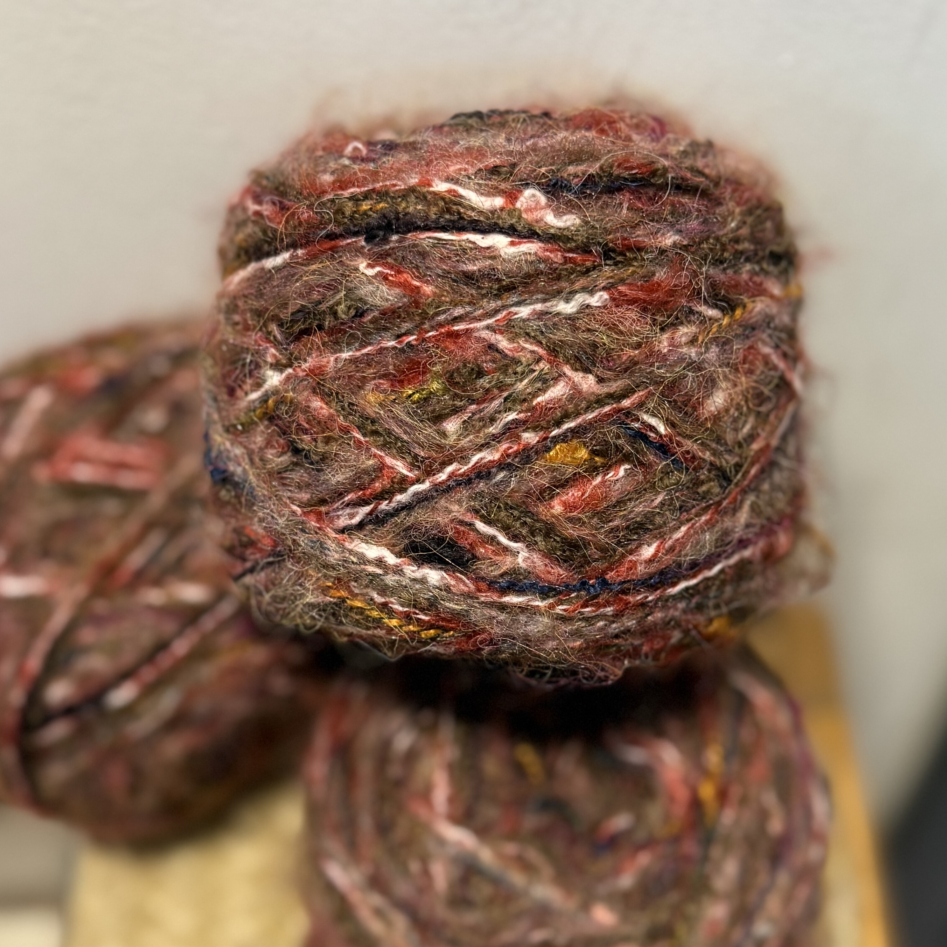 复古美拉德莫奈玫瑰花园羊毛手混线编绳外套发卡衣服包围巾毛线团