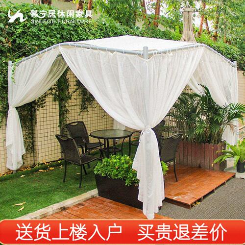 户外凉亭网红遮阳棚庭院民宿院子花园阳台天鹅蓬防雨室外大太阳伞 - 封面