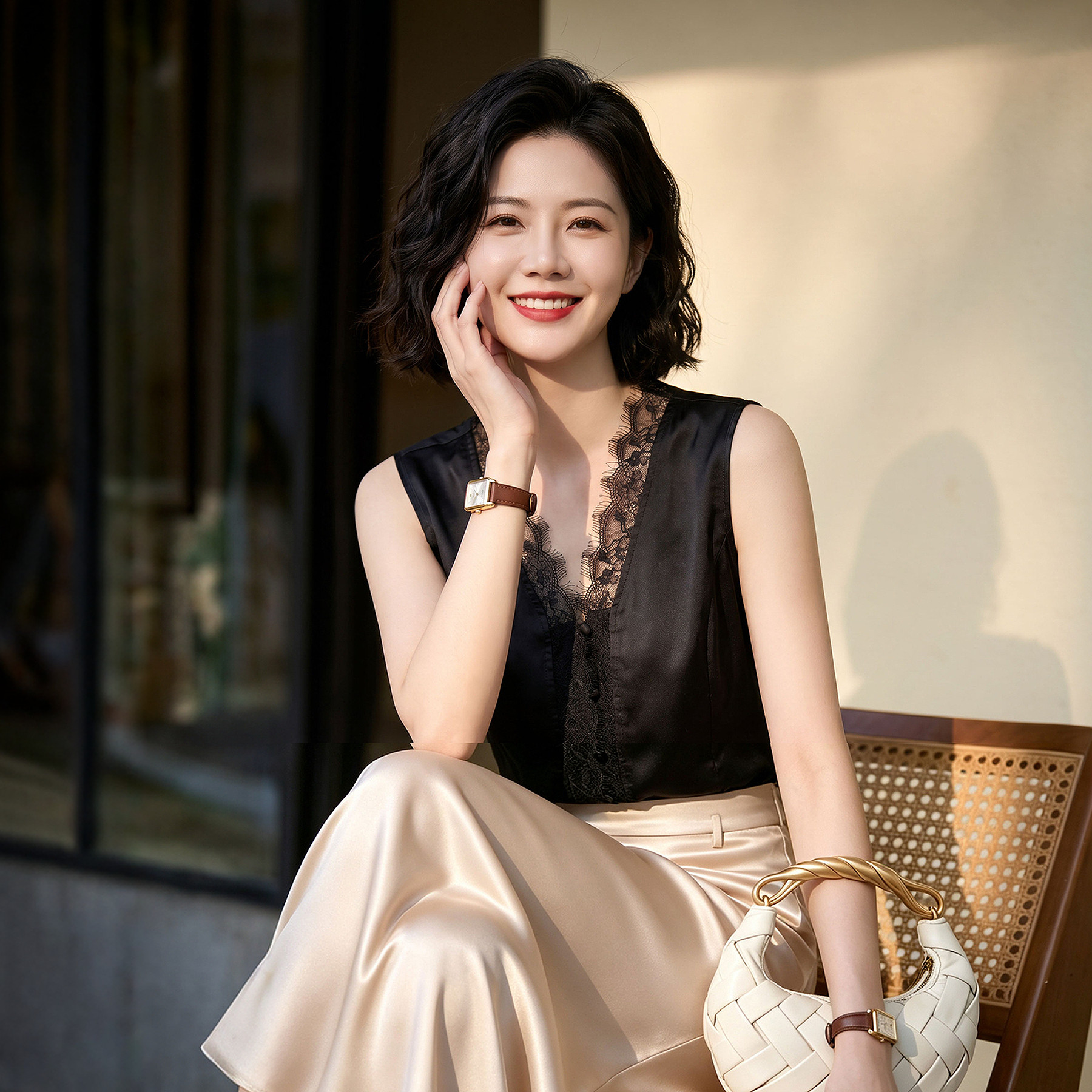 雅颂蕾丝吊带无袖背心外穿妈妈衣服2026新款法式高级气质真丝上衣