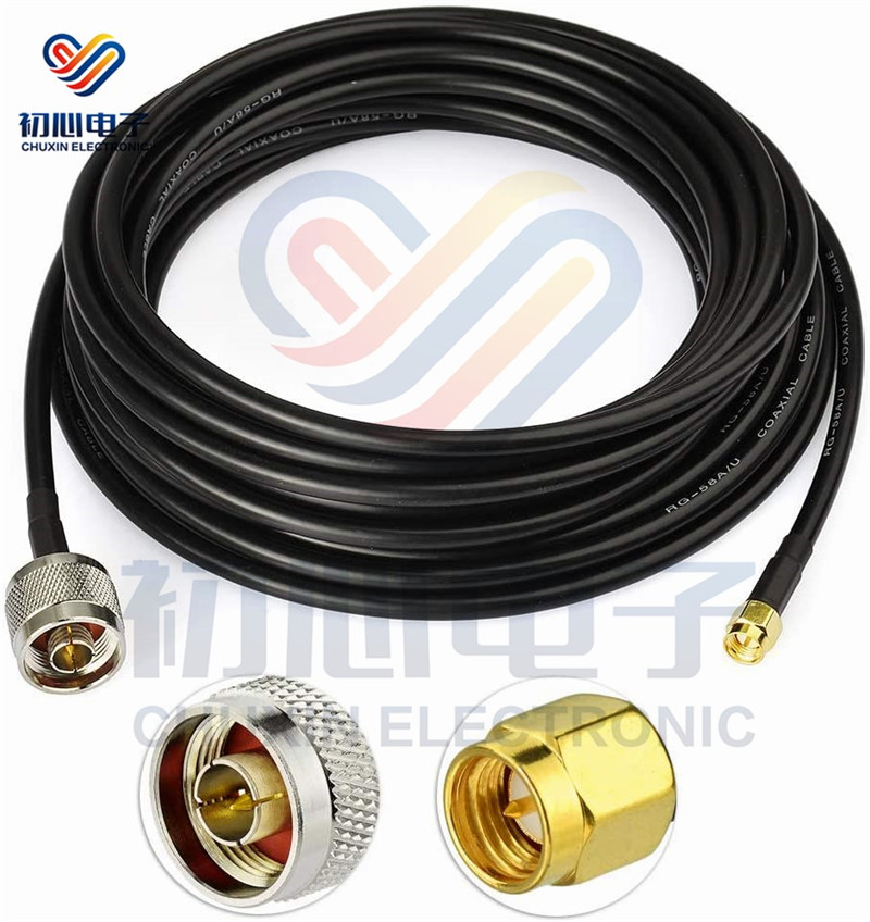 N/SMA-JJ高频/射频同轴转接线N型公头转SMA公头信号延长线RG58线