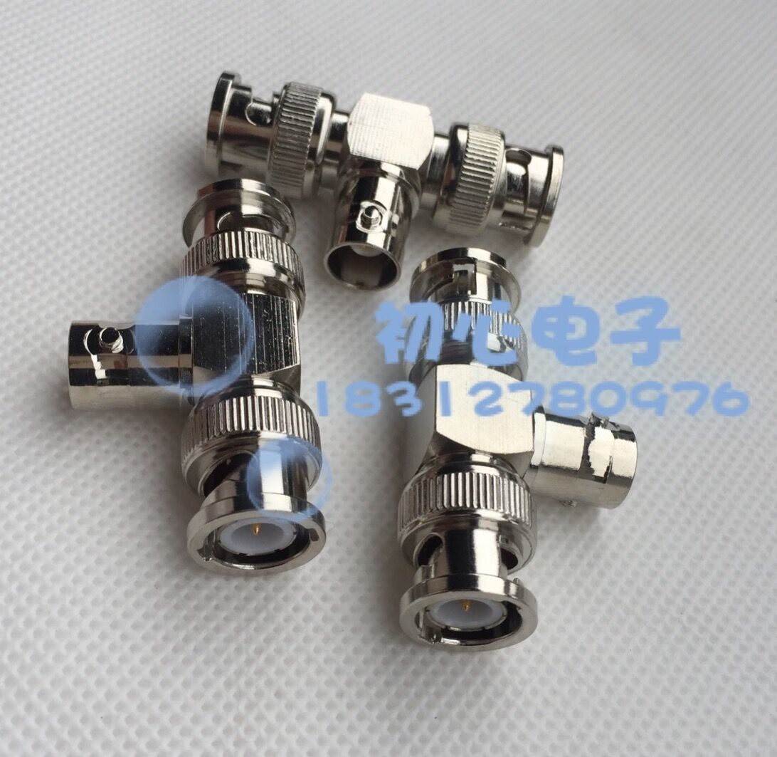 纯铜BNC-JJK BNC[Q9]两公一母视频监控信号 分配器 BNC头一分二