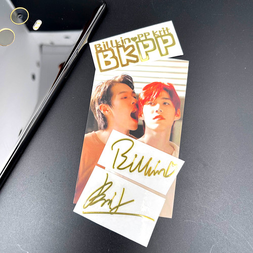 BKPP 他泰签名款金属贴纸 Krit手机装饰品以你的心诠释我的爱