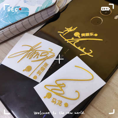 许昕马龙孙颖莎 刘诗雯 王楚钦  国乒签名金属贴  乒乓球运动周边