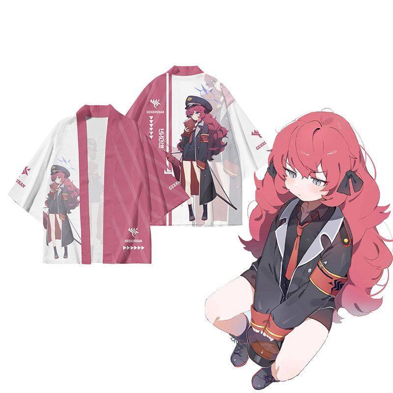 蔚蓝档案周边枣伊吕波 cos羽织和服短袖夏男女二次元学生衣服情侣
