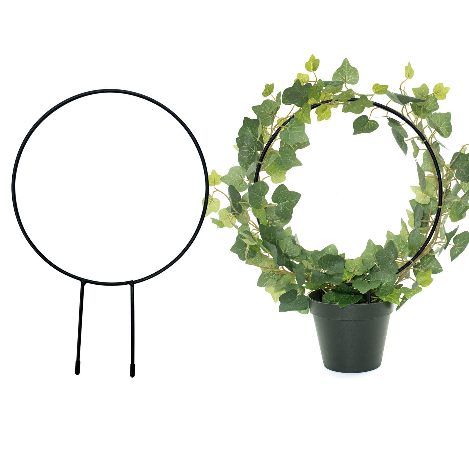铁艺圆形爬架花盆阳台庭院用绿植盆景支架支撑杆