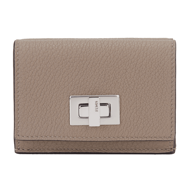 FENDI 芬迪 金色扭锁lo钱包