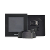 黑色皮革腰带礼盒装 男士 双面双扣商务腰带百搭简约 BOSS HUGO