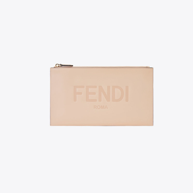 fendi 芬迪 女士中号牛皮经典logo标识简约百搭手拿包时尚钱包