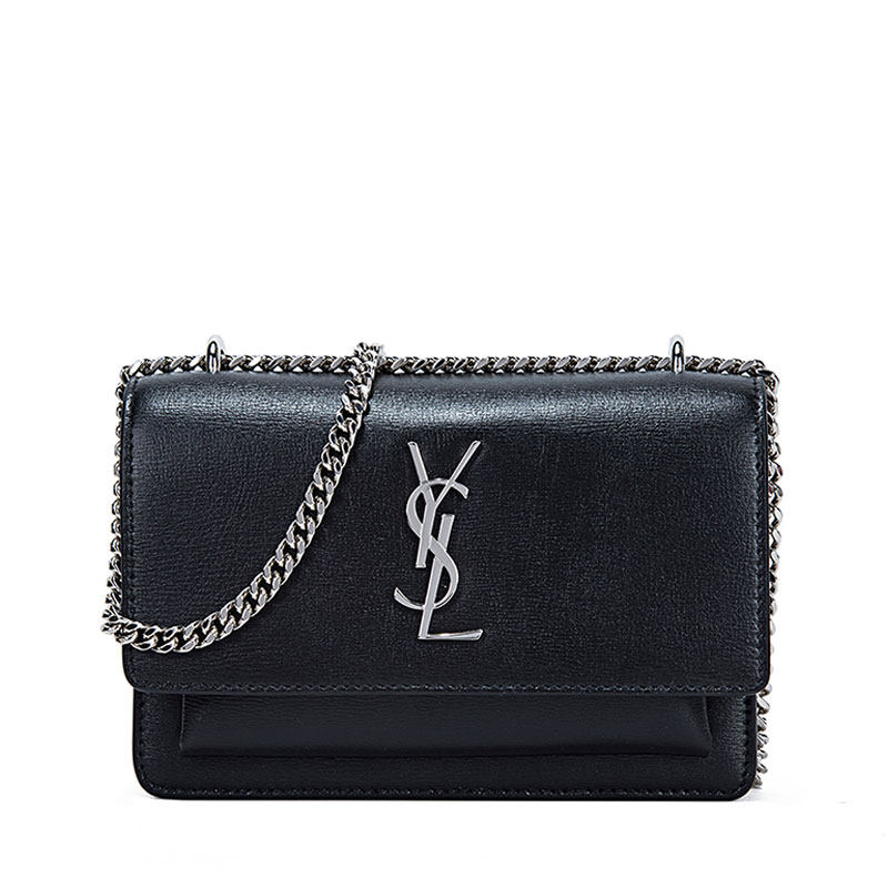 YSL/圣罗兰SLP女包小牛皮翻盖邮差包链条包明星同款452157 D422N