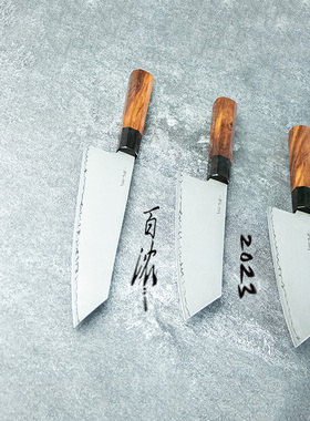 百浓厨刀日式菜刀菜切型牛刀主厨刀通体夹S35VN切付大V面蛤刃