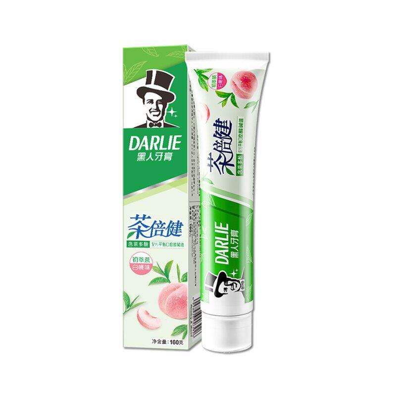 好来原黑人茶倍健初萃茶白桃味牙膏160g 1支