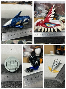 牙吠百兽战队补配件,DX长颈鹿伊卡洛斯蓝鲨鱼犀牛犰狳腰带鳄鱼