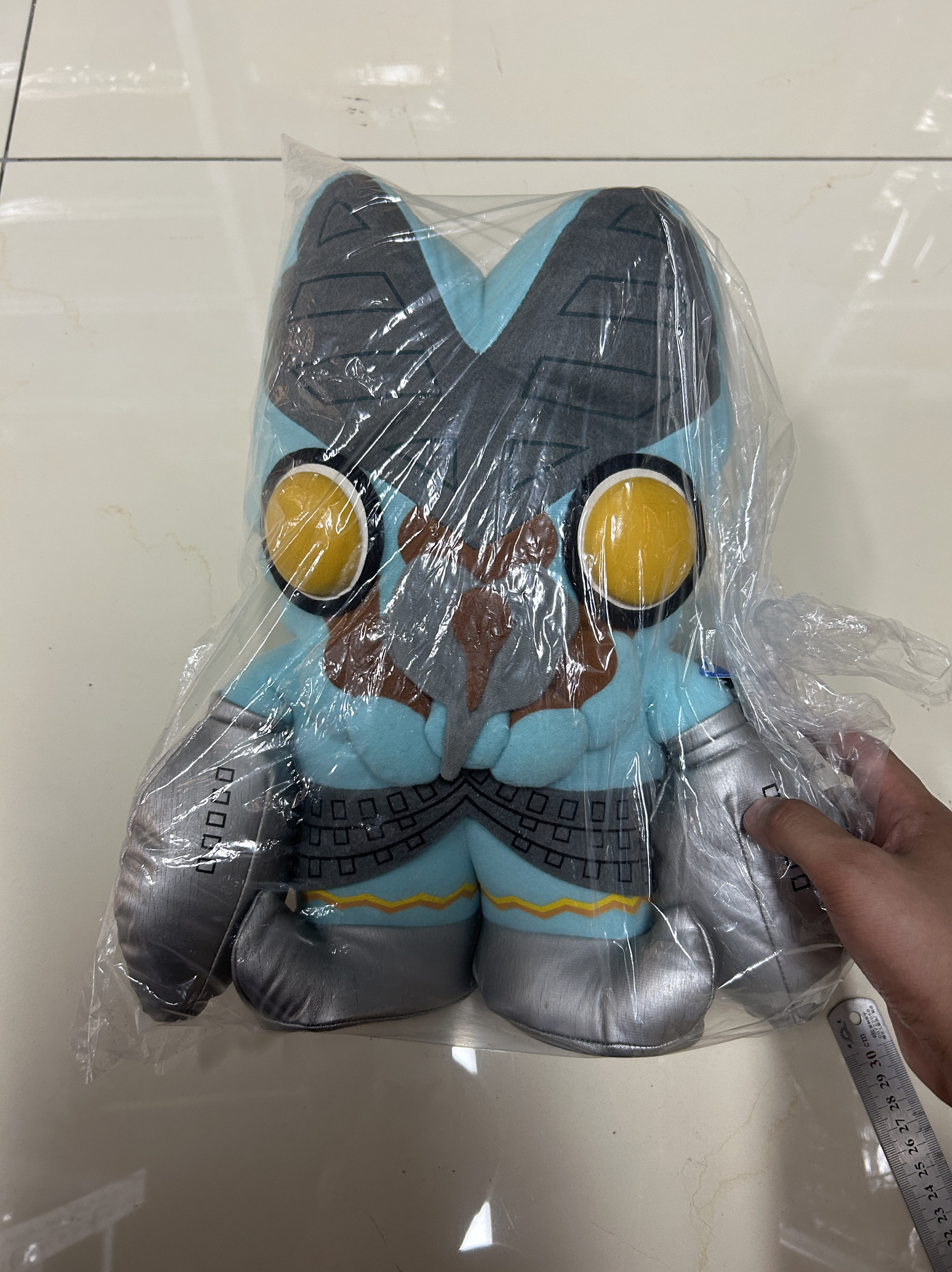 大型毛绒人偶，大头Q版巴尔坦星人奥特曼，全新带卡，垂手闭钳版