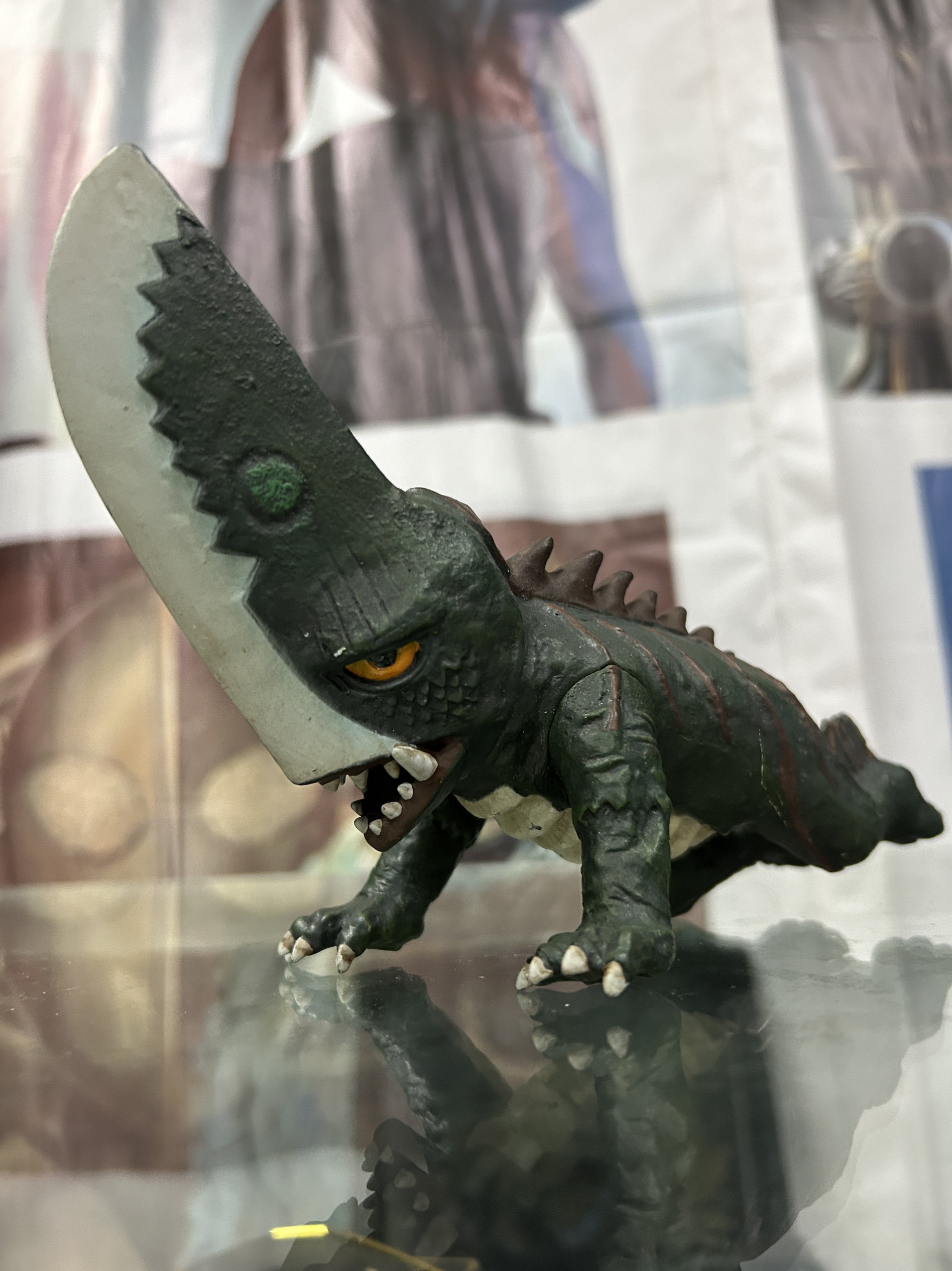 正版xplus,加美拉,老版昭和刀头怪兽吉隆,奥特曼怪兽软胶硬胶