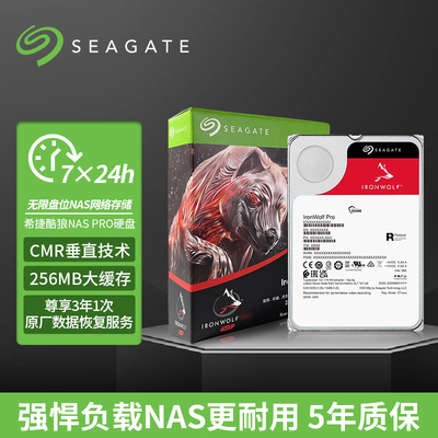 Seagate希捷酷狼pro机械硬盘10t