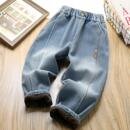 运动长裤 男童加绒裤 中大童时尚 儿童洋气加厚牛仔裤 子秋冬2025新款