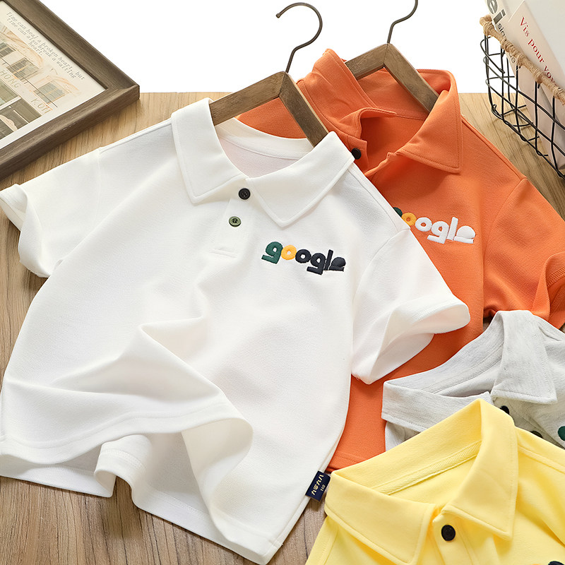 男童polo衫短袖T恤夏季2026新款儿童帅气翻领上衣中大童薄款衣服