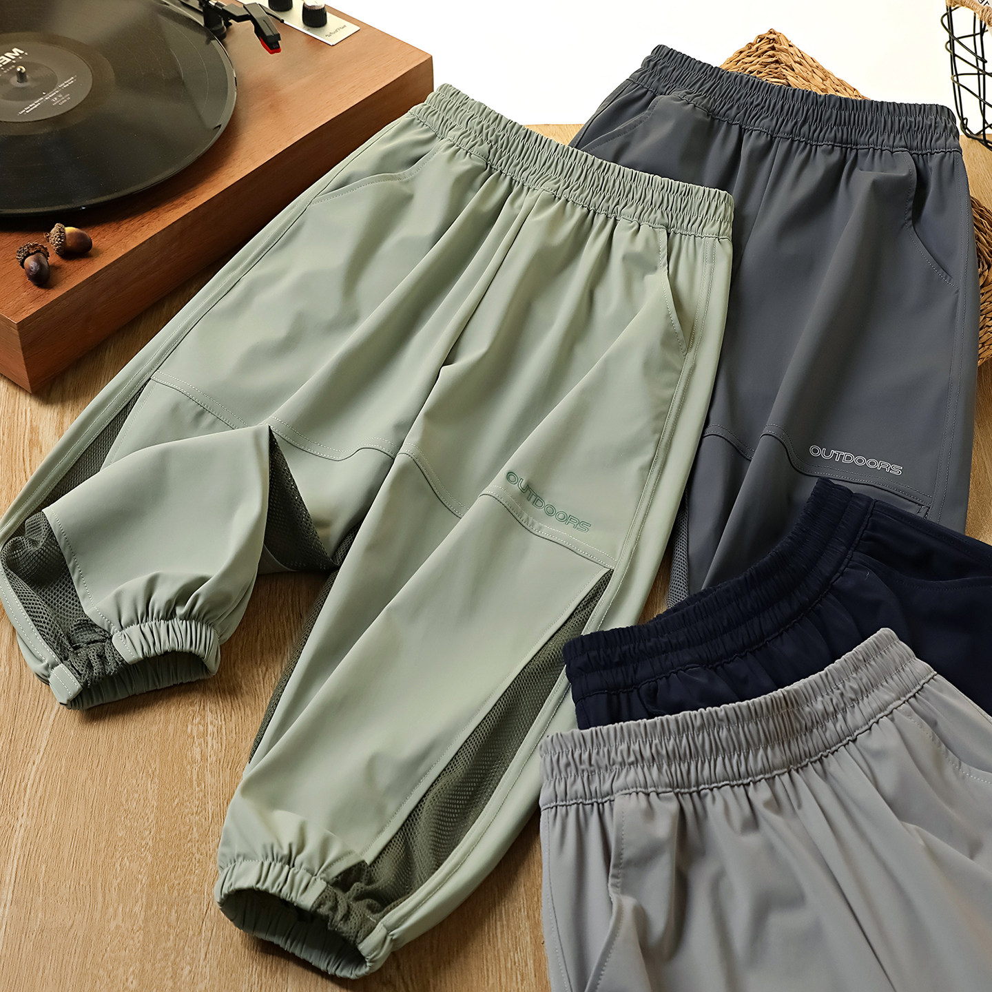 男童薄款裤子夏季2026新款儿童冰丝速干裤中大童透气凉感运动裤潮