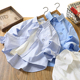 儿童翻领洋气衬衣中大童百搭长袖 2026新款 上衣 春秋装 男童纯棉衬衫