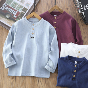 男童长袖T恤春秋2026新款儿童休闲时尚打底衫中大童透气薄款上衣