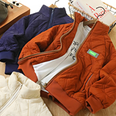 男童夹棉外套秋冬装 儿童立领加厚防风棉服中大童洋气棉袄 2025新款