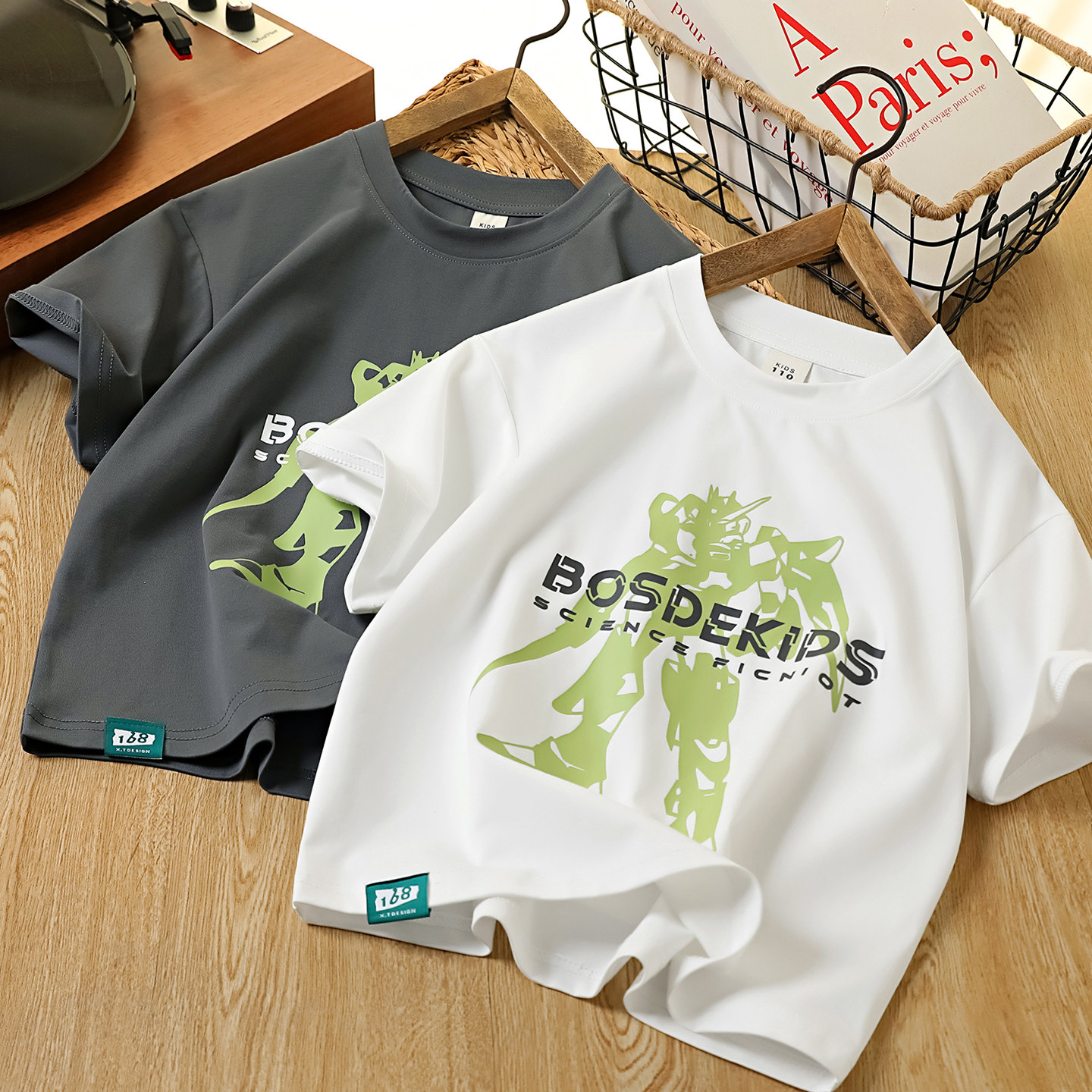 男童短袖T恤夏季2026新款儿童打底休闲半袖中大童凉感运动上衣潮