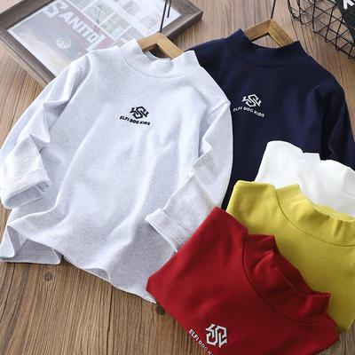 男童打底衫秋冬款2024新款纯棉