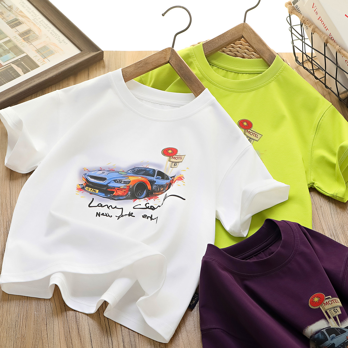 男童短袖T恤夏装2026新款儿童帅气时髦透气上衣中大童男孩半袖衫