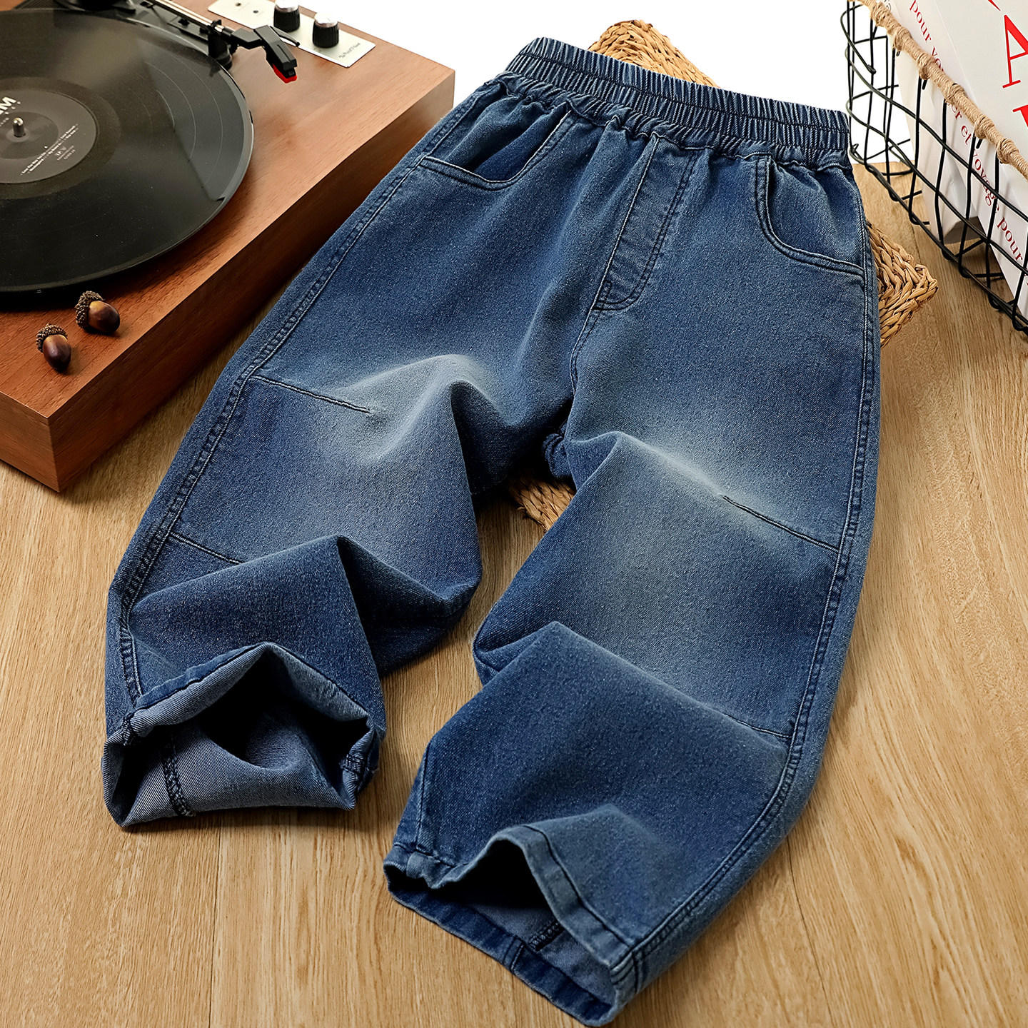 男童薄款牛仔裤夏季2026新款儿童休闲透气裤子中大童时髦防蚊裤潮