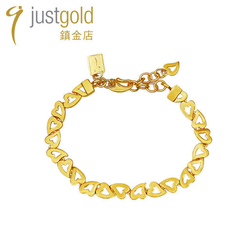 justgold热爱足金手链个性时尚