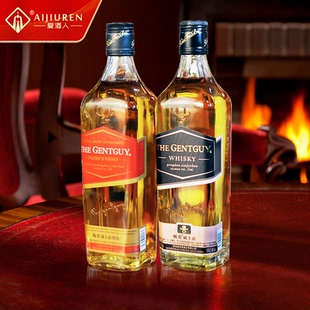甄爱威士忌洋酒苏格兰工艺烈酒黑标方瓶500ml40度鸡尾酒调酒基酒