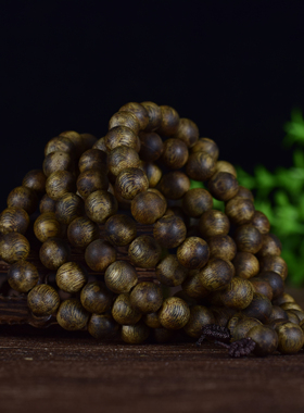 【如蜜浇灌】9.99分沉越南芽庄黑棋楠24.59克8mm*108颗沉香手串