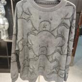 新款 欧货重工烫钻小熊中长款 卫衣女2026春季 宽松显瘦休闲慵懒上衣