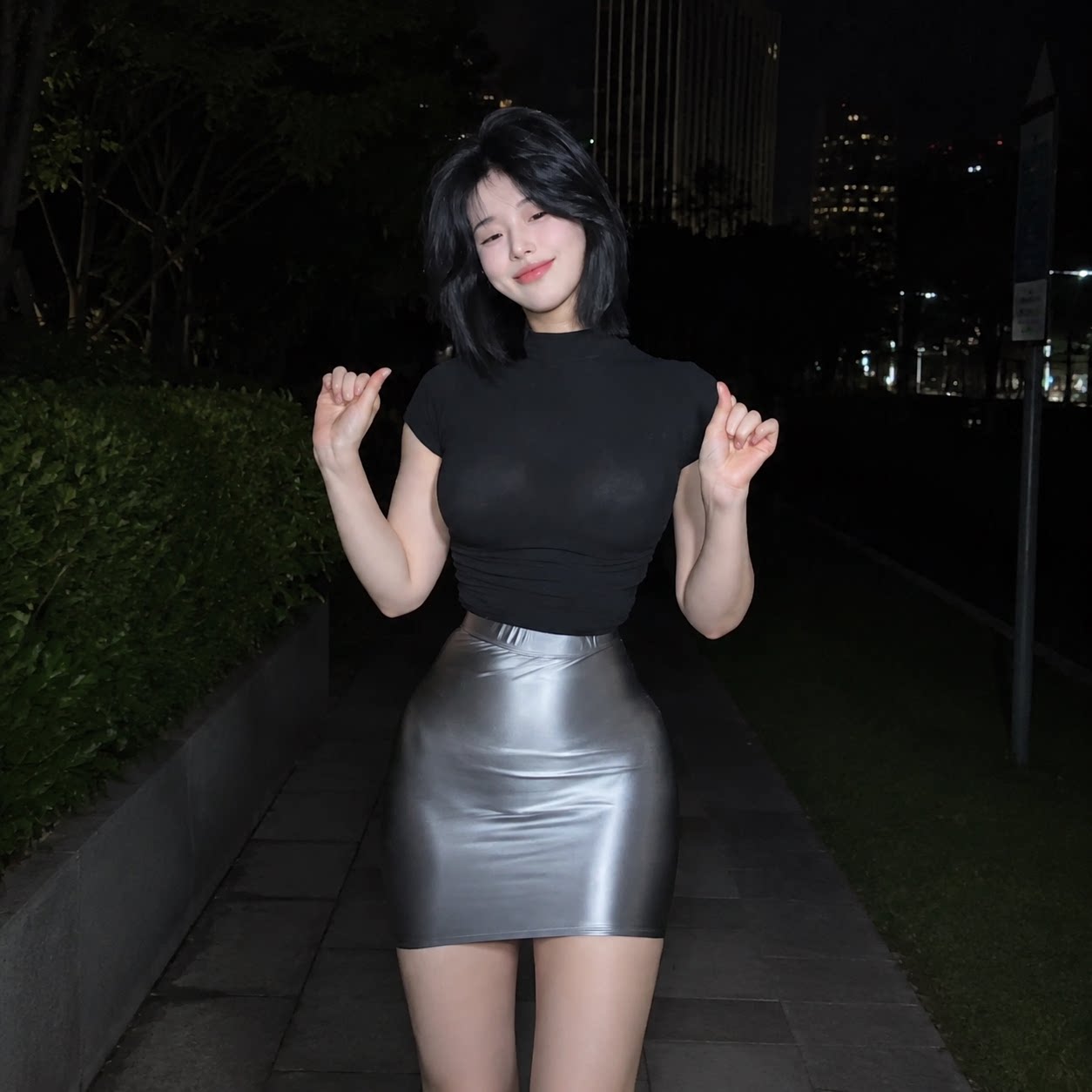 小敏同款高腰包臀短裙性感显瘦