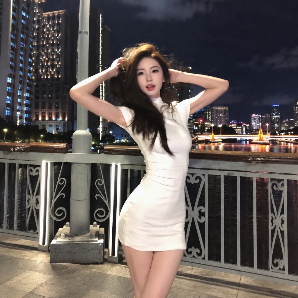 方圆同款法式新款白色显瘦连衣裙图片