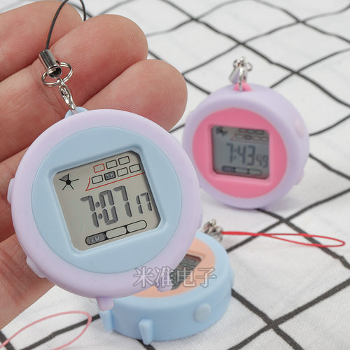 新款迷你圆形小时钟学生考试