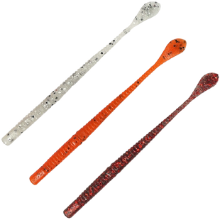 东鼎路亚软饵桨尾面条虫高弹沉水摆摆虫黑坑野钓鲈鱼鳜鱼翘嘴假饵